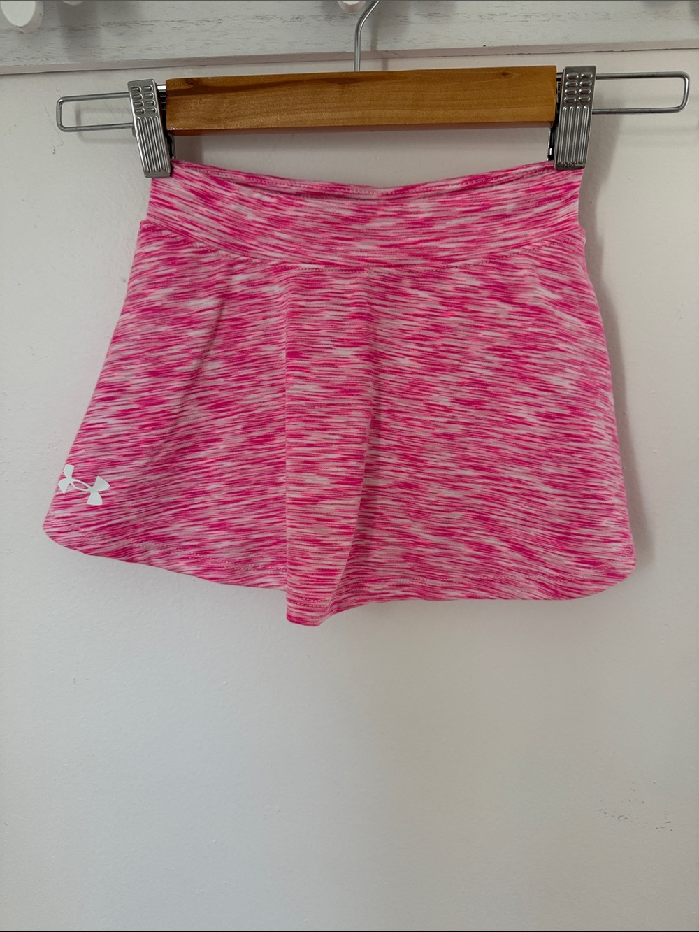 Under Armour Girls Pink Space Dye Athletic Skort Built In Shorts Size 3T